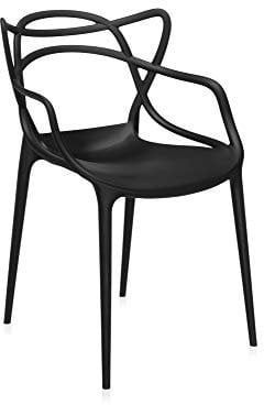 Kartell Masters, Set 4 sedie, per Pranzo, Impilabile, Nero