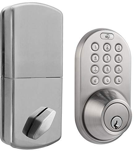 MiLocks DF-01SN DF Riegelriegel, intelligenter Riegel, Türschloss, Satin/Nickelfarben