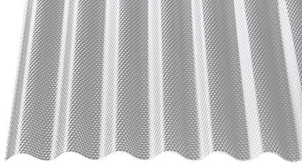 Polycarbonat Wellplatten Profilplatten Sinus 76/18 wabe Struktur klar 2,8 mm (2500 x 1045 x 2,8 mm)