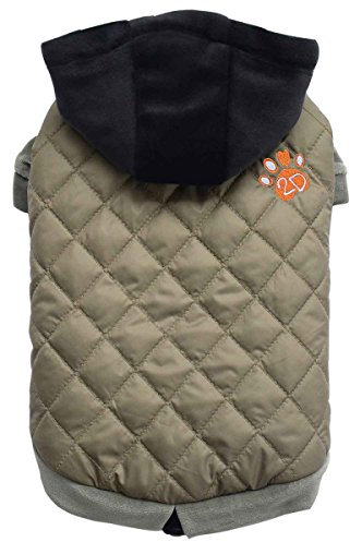 Hundeparka mit Nicki beige-schwarz von Doggydolly