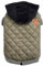 Hundeparka mit Nicki beige-schwarz von Doggydolly