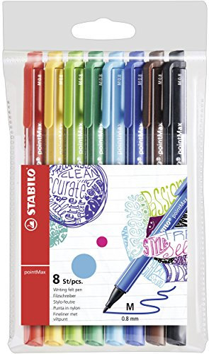 STABILO - Filzschreiber - pointMax - 8er Pack - mit 8 verschiedenen Farben