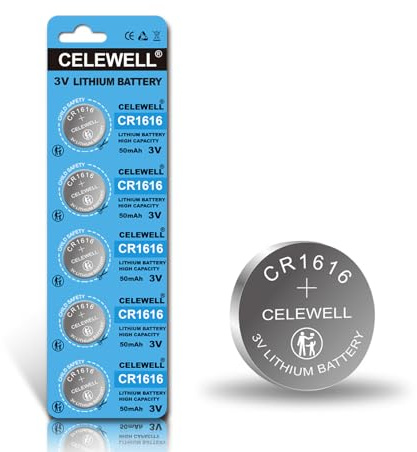 CELEWELL CR1616 5 Pcs 3V Lithium Battery【5-Year Warranty】