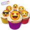 Holly Cupcakes 24 Wunderschöne essbare Kuchendekorationen: Glücklich Emojis/Happy Emojis