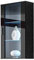Mirjan24 Hängevitrine Soho S2, Vitrine Glasvitrine, Vitrinenschrank, Stauraumvitrine, Wohnzimmer, Highboard, Schrank (Schwarz/Schwarz Hochglanz, ohne Beleuchtung)