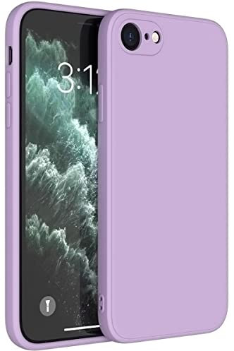 Mixroom - Cover Custodia Case per iPhone 7 / iPhone 8 / SE 2020 / SE 2022 Protezione Copre Fotocamera in Silicone TPU Opaco con Bordi Piatti Colore Lilla