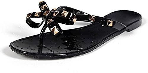 Sandals Studded Flip Flops Sandalen Hausschuhe Mit Schleife Geburtstagsgeschenke für Frauen