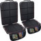 Frasheng 2Piezas Protector Asiento Coche,Protectores de Asiento para Coche Impermeable,Protector Seguro para Asiento Infantil,Protector Coches Asientos,Tamaño Universal con Organizador Bolsillos,Negro