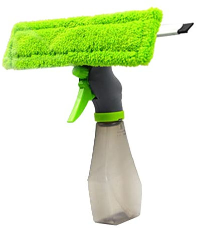 perfk Window Cleaner, 3 in 1 Microfibre Cloth Pad and Shower Squeegee with Spray Bottle, Window Washing Equipment, Glass Cleaning Tools for Indoor/Outdoor