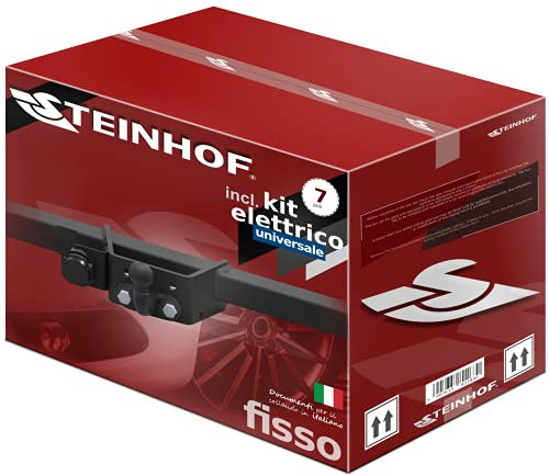STEINHOF Nuovo gancio di traino fisso compatibile con Fiat Ducato 250 furgone/passeggeri 03.2014-2020 con 7-poli kit elettrico universale