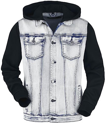 RED by EMP Herren blaue Jeansjacke mit abgesetzten Ärmeln
