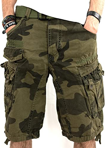 Geographical Norway Herren Cargo Short Sommer Bermuda Kurze Hose Shorts Brandiing- Production