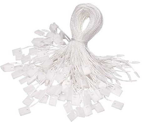 feedal 17,8 cm Hängeschild, Nylonschnur, Schnappverschluss, Haken für Etiketten, Kleidung, Gepäck, Produkte, Schmuck, 17,8 cm, 1000 Stück