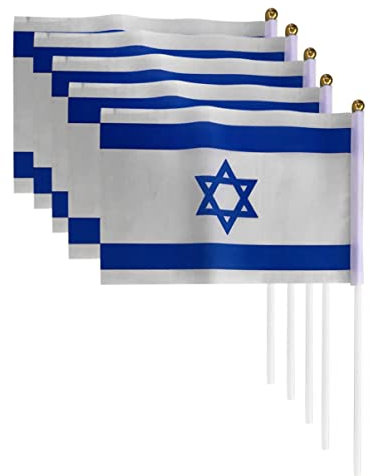 5 Pcs Handwellenflaggen Kleine - Flaggen auf Stick International World Stick Flagge Miniatur Hand Hold Fahnen Banner für Weltcup- Sportveranstaltungen
