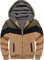 JACKETOWN Felpe Ragazzi Cappuccio per Bambini Imbottita e Ispessita con Cappuccio con Zip Sweatshirt Pullover Hoodie Vestiti Giacca Sportiva in Pile per Bambini Maniche Lunghe(0059 Cachi XL)