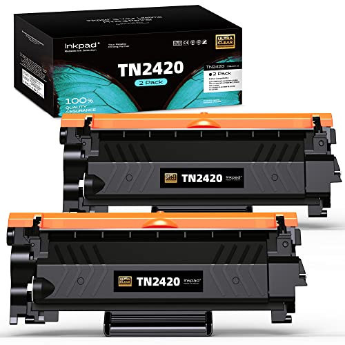 iNKPAD TN2420 Toner TN-2420 Kompatibel mit Toner Brother MFC L2710DW TN2410 TN 2410 für L2710DW MFC-L2710DN HL-L2350DW DCP-L2530DW HL-L2375DW MFC-L2750DW HL-L2310D MFC-L2730DW HL-L2370DN (2 Schwarz)