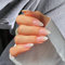 KXAMELIE Künstliche Nägel Lange Kunstnägel Goldfolie Press on Nails Ballerina Acryl Stick on Nails 24 Stück für Frauen und Mädchen (ombre)