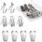 SAVITA 20pcs Cubicle Hooks for Fabric Walls, Decorative Push Pin Hooks Metal Picture Hanger Nails with Plastic Case for Wooden Boards Walls Hanging Clock Key Chain Photo Frame (Silver)