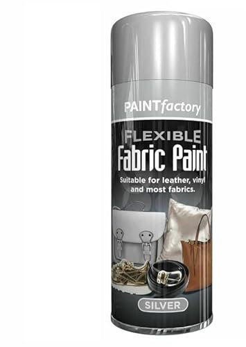 SuperGift.com 3x 200ml All Purpose Aerosol Fabric Silver Spray Paint Quick Drying Spray, Fast Dry and Excellent Coverage for Vinyl, Most Fabrics, Metal, Wood, Plastic and More by Diva Gift