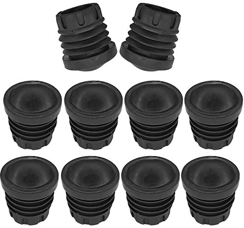 cyclingcolors 10x Pied Chaise Renforcé Antidérapant Embout Tube Rond Rentrant Caoutchouc 75kg par Pied Bouchon Meuble Table Bureau Protection Sécurité Collectivité Ecole Loisir (Øext 22mm)