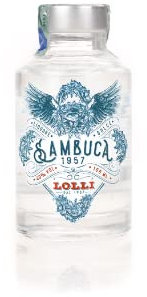 Liquore artigianale Sambuca Lolli Limited Edition. Bottiglia da 100 ml. 40% vol.