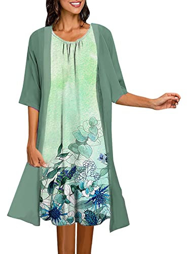 Vestidos para una Boda de Dia en Verano Vestido Dia Boda Vestidos para una Boda de Dia en Verano Vestidos Largos Midi Vestidos Estilo Boho Chic Boda invitada Vestido Verde Botella invitada