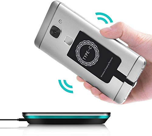 Qi Receiver Slim Wireless Charging Receiver, Charging Current 1000 mA Self-adhesive Adhesive Receiver Universal Charger for (Type-C)
