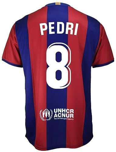 Futbol Club Barcelona PEDRI 8 Heimtrikot 2023/2024 - Offizielle Replik mit Lizenz - Erwachsene, Blau/Weinrot, L