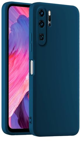 HULLIN Custodia per Telefono in Silicone Colorato, Adatta per HUAWEI P30 Pro / P30 Pro New Edition (6.47) - Blu zaffiro