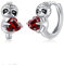 MEDWISE Faultier Creolen Ohrringe Mädchen 925 Sterling Silber Faultier Ohrringe mit Rot Herz Zirkonia Tier Ohrringe Faultier Schmuck Geschenke für Frauen Mädchen Kinder Tochter Damen Mutter