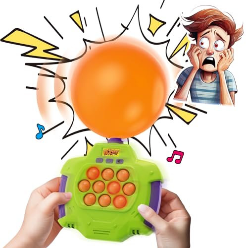 Boom of Balloons Pop Games - 2024 Upgraded Pop Fidget Push Game, Handheld Bubble Game for Kids, Great for Teen Party Games for Groups, Family Interactive Game