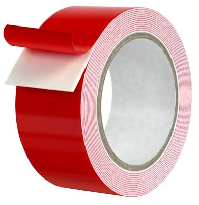 Doppelseitiges Klebeband extra stark Spiegelklebeband, kleben statt bohren Montageband (4m x 50mm), Schaumstoff-Klebeband Metall, Holz, Fliesen, Stein