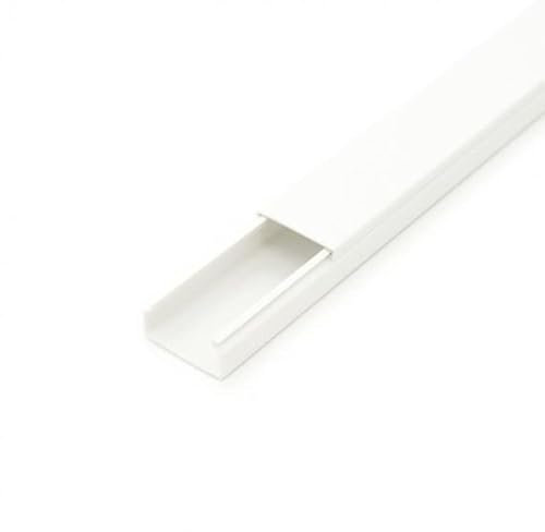 LumenTEC 20m Kabelkanal Weiß Selbstklebend, 3,0 x 1,5 x 200 cm / 10 x 2m Wand Kabelkanäle, Elektroinstallation - Halbrunde Kabelführungen, Kabelabdeckung, Kabelschacht