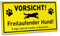ARTFAVES® Hinweisschild - Vorsicht Freilaufender Hund | witziges Warnschild Hinweisschild/Achtung/Warnung | Größe: 30 x 15 cm