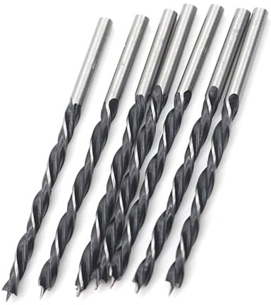 Lot de 10 forets à bois de 3 mm pour le travail du bois, en acier au carbone, trou de planche à bois, foret hélicoïdal, outil à main, foret à bois