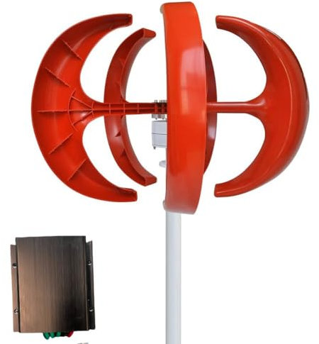 WANGYYDS Kit Generatore Eolico 400W 600W 800W 1000W 1200W con 5 Pale, Kit Generatore Eolico con Regolatore di Carica, Generatore Eolico per Marina, Camper, Casa (12V 24V), Dinamo,12V-400W