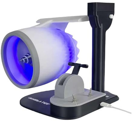 Turbo-Desktop-Ventilator, Turbofan, verbessertes Motormodell, Jet-Mini-Ventilator, USB, rotes Heckventilator, Flamme mit Gerät, Zerstäubungslicht