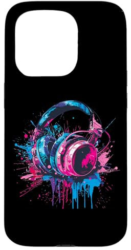 Kopfhörer Musik DJ Splash Music Lover Music Headphones EDM Hülle für iPhone 15 Pro