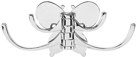 Cabilock Folding Swivel Coat Hook 4 Arm Wall Mount Hooks Space-Saving Rotating Hook for Home and Office