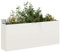 Myheimly Pflanzkübel, Pflanzschale, Garten-Garten-Pflanzkübel, Outdoor-Pflanzgefäß, Hochbeet, Pflanzgefäß Weiß 200x40x80 cm Kaltgewalzter Stahl