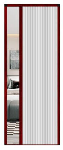 GOCHUSX Falttür Für Den Innenbereich, Raumteiler, Schiebe- Und Falttür Für Den Schrank, Einziehbare Schranktür Für Wohnmobil, Schlafzimmer, Dusche, Küche(Red+White,101x150cm(40x61in))
