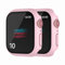 HANKN 2 Pièces Coque Mat Dur pour Apple Watch Series 6 5 4 SE 44mm Protecteur D'écran en Verre Trempé, Couverture Complète Antichoc iWatch Boîtier, 44 mm, Rose x 2