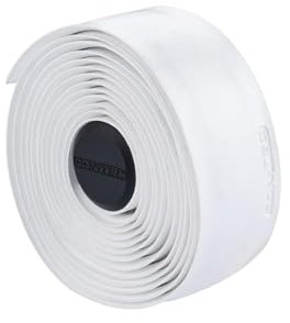 CONTEC Lenkerband Comfort.Tacky, 2000x30x2,5 mm, aus Polyurethan, selbstklebend und rutschsicher, mit Klebestreifen und 2 Lenkerstopfen, Paar, weiß metallic