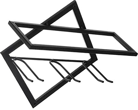 BESTYASH Portabottiglie da Vino Decorativo Rastrelliera per Bottiglie e Bicchieri per Vino Bar e Ristoranti Design