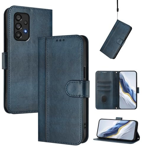 FCAXTIC Cover per Samsung Galaxy A53 5G, Antiurto Custodia in PU Pelle Portafoglio con Slot per Carte, Magnetica Portafoglio Cover per Galaxy A53 5G, Blu
