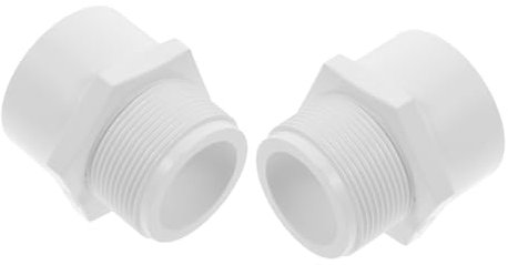 ERINGOGO 2 Pièces Fixage externe d'alimentation en eau raccords de pompe pour camping-car connecteurs de tuyaux en PVC pour conduite d'eau Mala adaptateur de tuyau mâle blanche