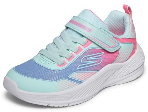 Skechers Microspec Advance Oasis Point-Sneaker für Mädchen, Aqua, 35.5 EU