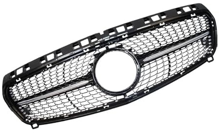 Griglia Anteriore AMG Diamond Gloss Black Per Mercedes Classe A W176 A250 Pre-LCI 12-15 Griglia Griglie Anteriori