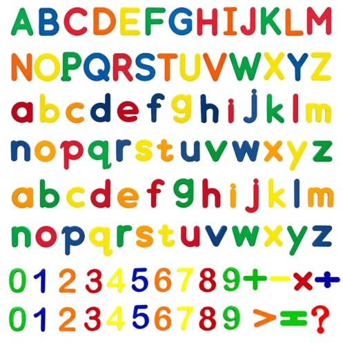 Imanes para Nevera Magnéticos,105 PCS Letras y Números Magnéticos para Adultos Imanes para Nevera Coloridos Decorar Educativos Imaness Neveras para el Hogar y el Aula