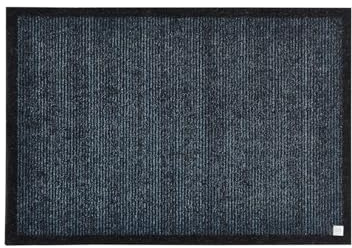 Barbara Becker Fußmatte Gentle, Schmutzfangmatte waschbar, für Eingangsbereich und Wohnungstür, Fußabstreifer Innen, Türmatte, Blau 50 x 70 cm